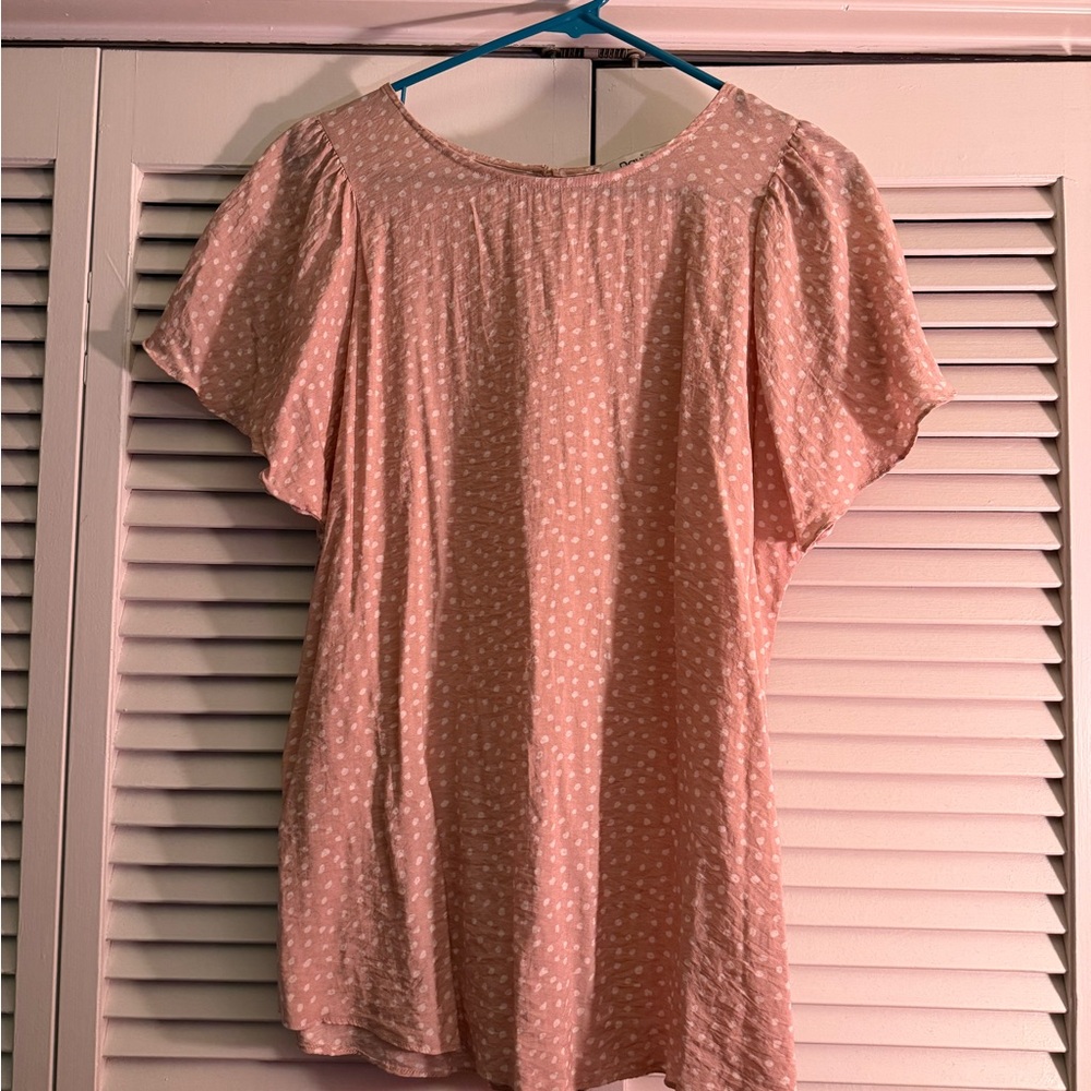 Pink Polka Dot Women's Top